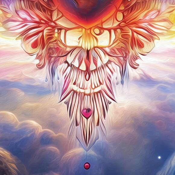 8x8 Majestic Heart Illustration Fantasy Oil Painting Art‎ Print - Picture 7 of 8